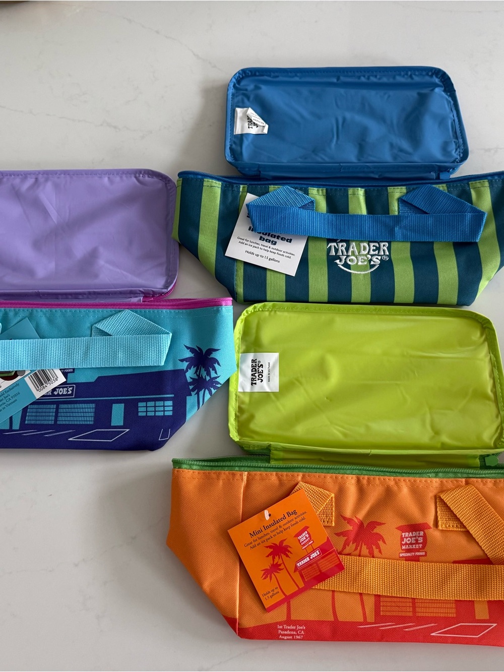 Trader Joe’s assorted mini insulated totes. 3 packs